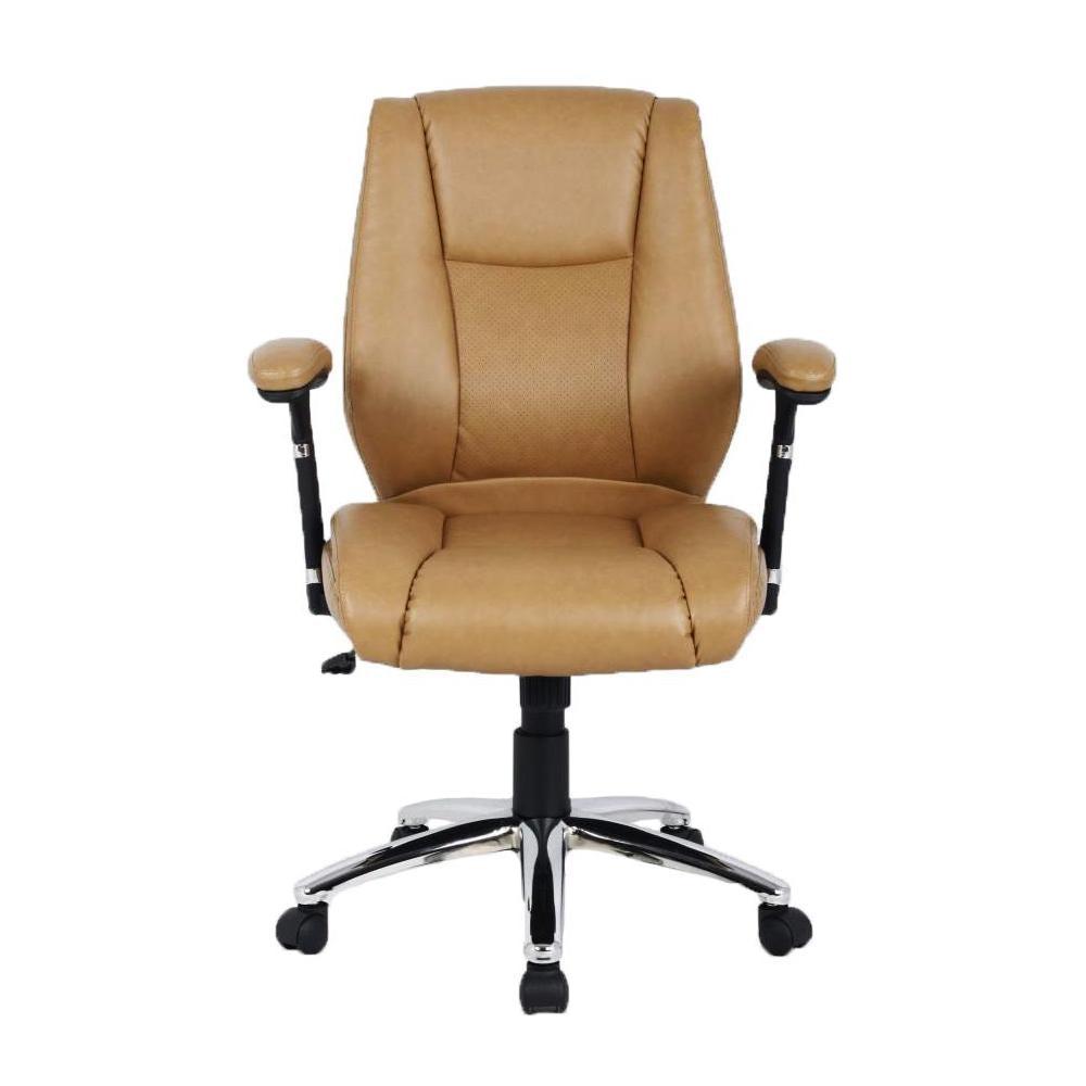 Eaton PU Leather Executive Manager Office Task Desk Chair - Beige Fast shipping On sale