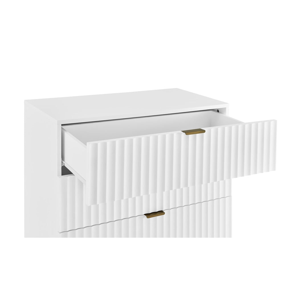 Edinburgh Modern Chest of-5 Drawers Tallboy Storage Cabinet - White Of Fast shipping On sale