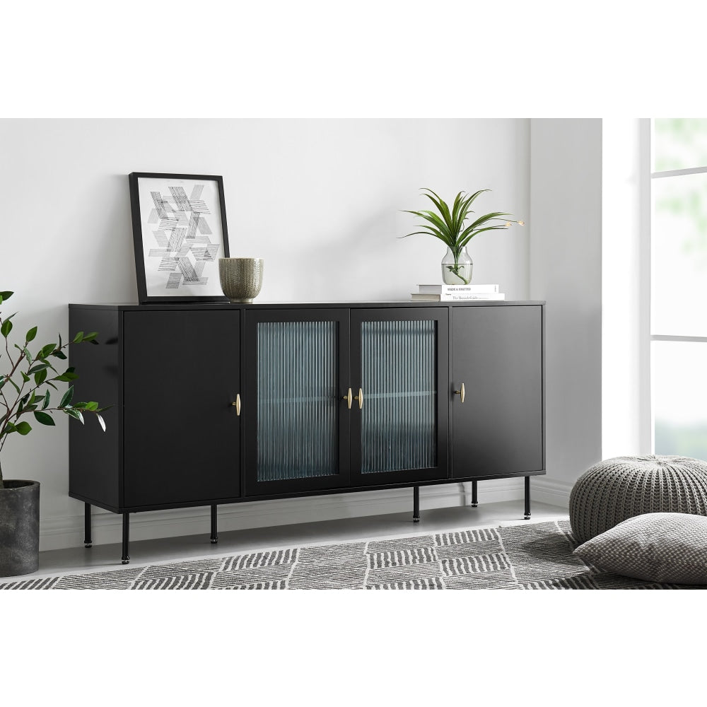 Edward Buffet Unit Sideboard Storage Cabinet - Black & Fast shipping On sale