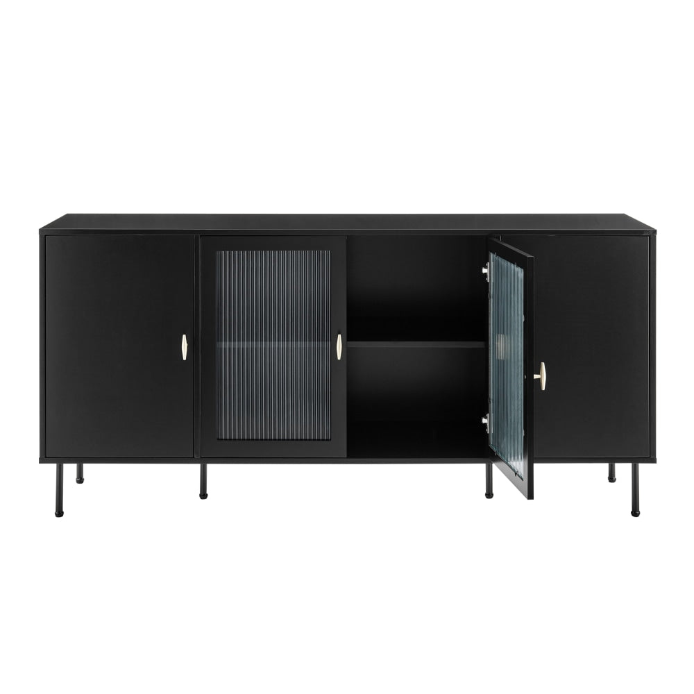 Edward Buffet Unit Sideboard Storage Cabinet - Black & Fast shipping On sale