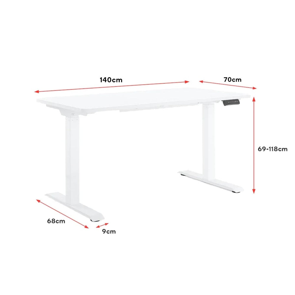 Electric Dual Motor Standing Computer Work Task Study Office Desk - White Fast shipping On sale