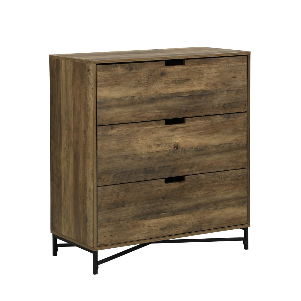 Elijah Industrial Chest Of 3-Drawers Tallboy Storage Cabinet - Old Wood Drawers Fast shipping On sale