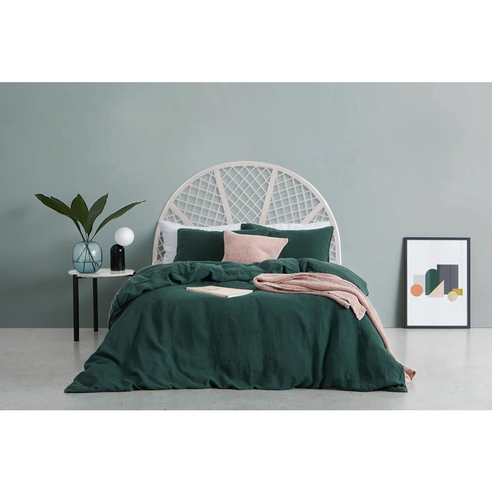 Elise Rattan Eco Friendly Bed Head Headboard Queen Size - White Fast shipping On sale