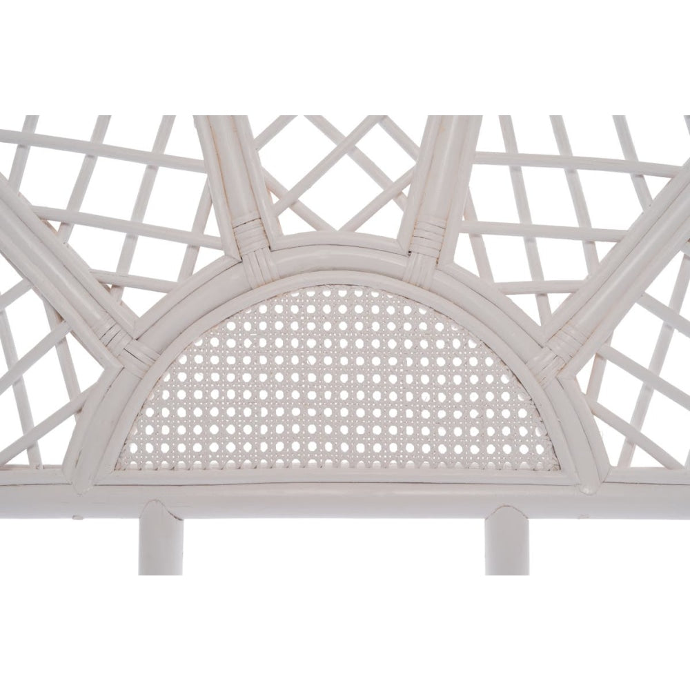 Elise Rattan Eco Friendly Bed Head Headboard Single Size - White Fast shipping On sale