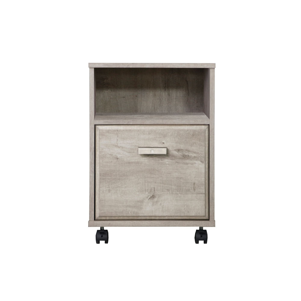 Elle Office Storage Mobile Pedestal Cabinet W/ Open Shelf - Washed Grey Filing Fast shipping On sale