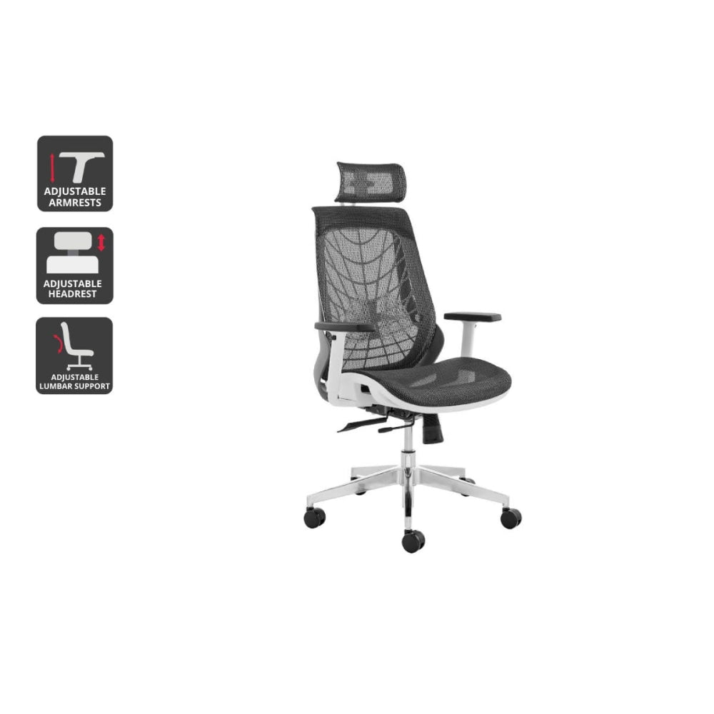 Elliot Office Computer Work Task Chair - White Frame Black Fast shipping On sale