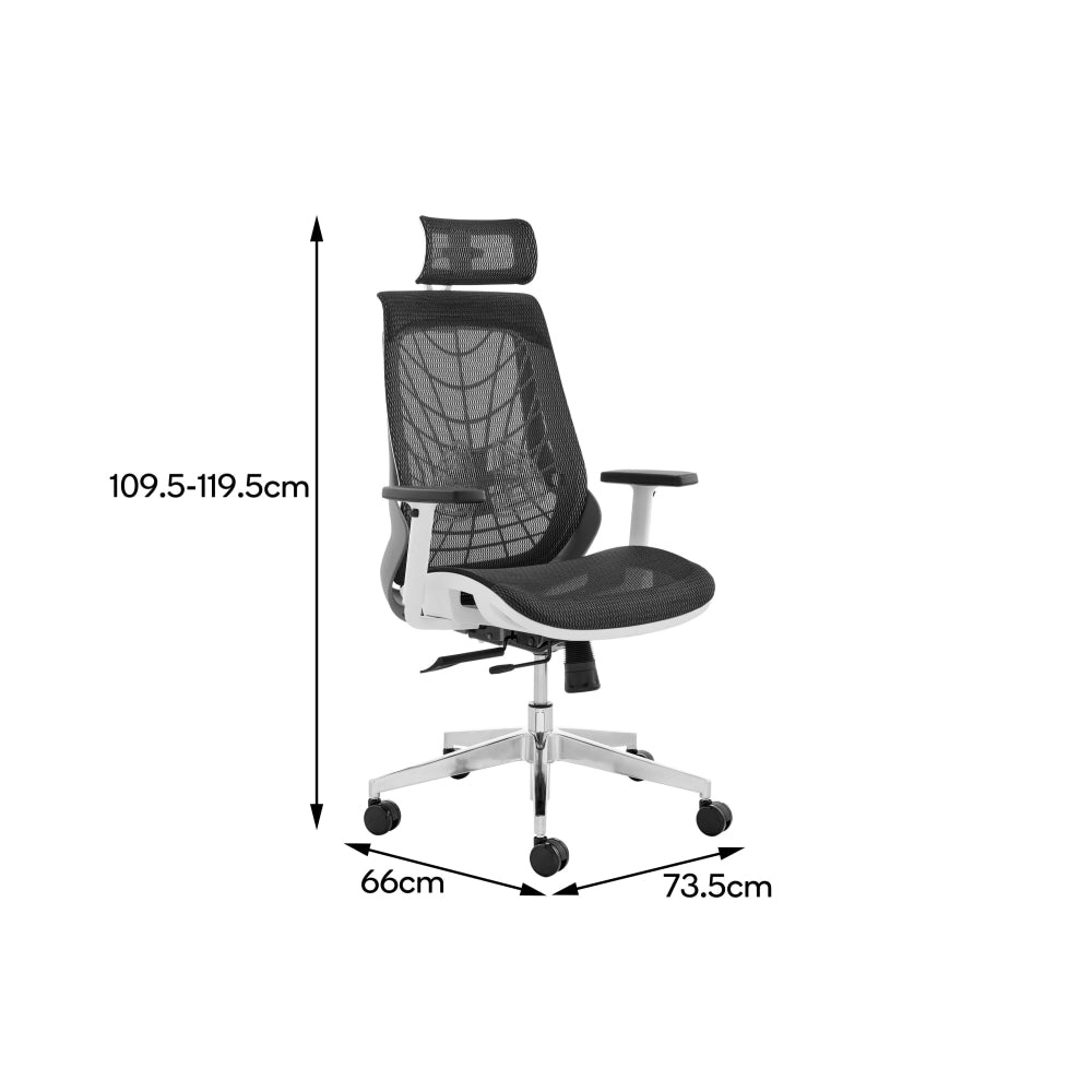 Elliot Office Computer Work Task Chair - White Frame Black Fast shipping On sale