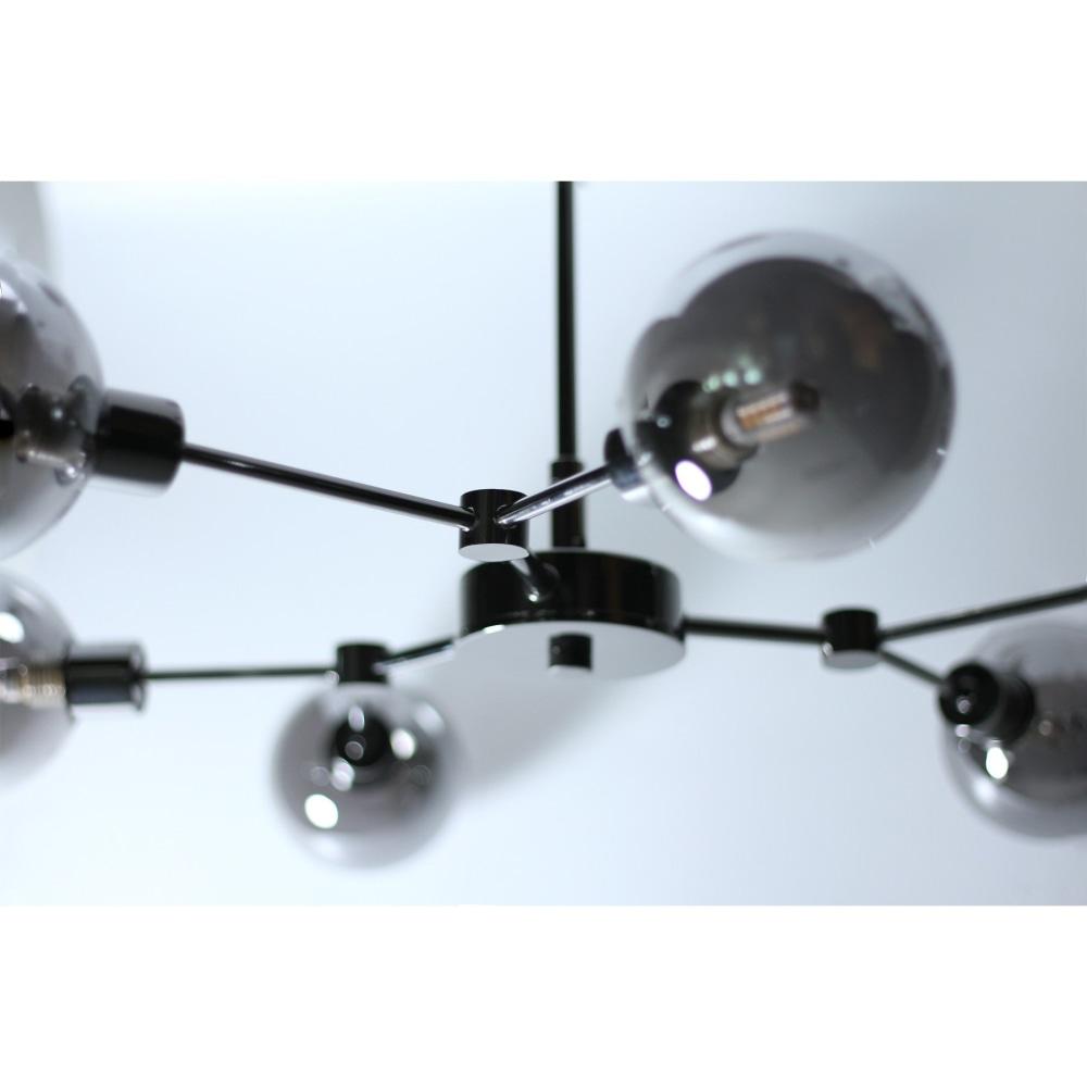 Ellison 6 Lights Modern Elegant Pendant Lamp Ceiling Light - Black Chrome Fast shipping On sale