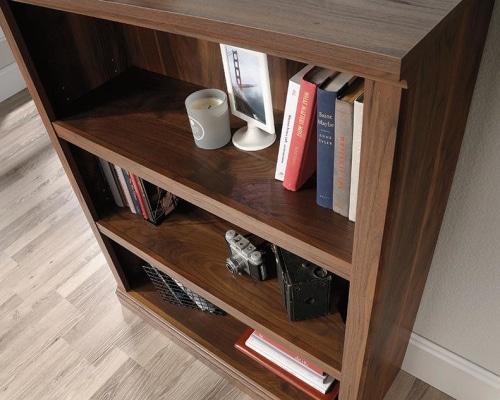 Emalie 3-Shelf Display Bookcase - Grand Walnut Fast shipping On sale