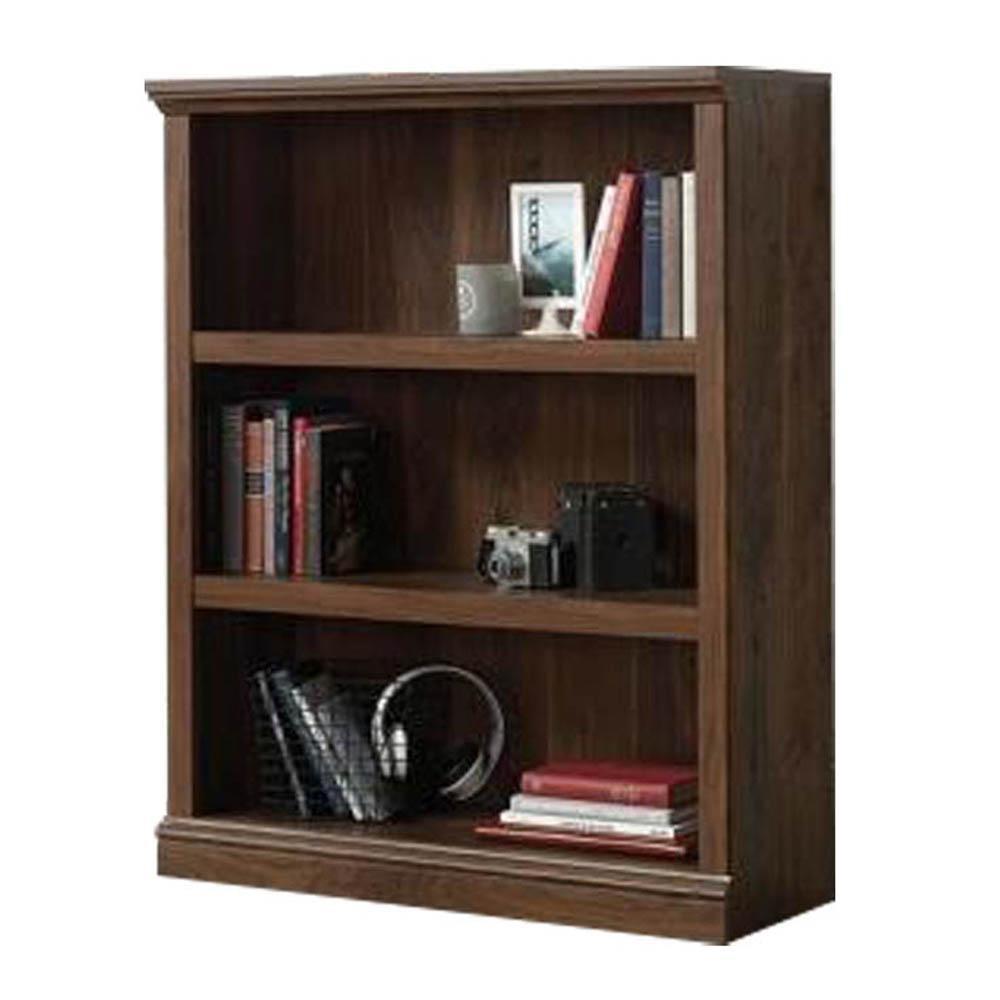 Emalie 3-Shelf Display Bookcase - Grand Walnut Fast shipping On sale