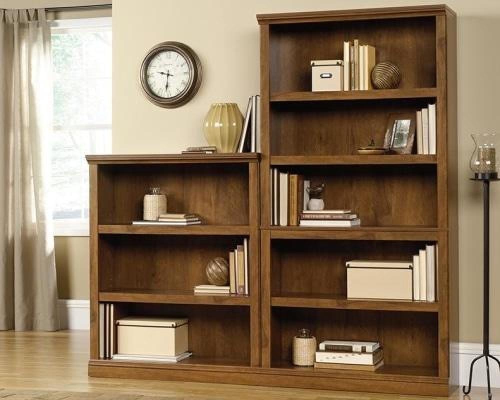 Emalie 3-Shelf Display Bookcase - Oiled Oak Fast shipping On sale