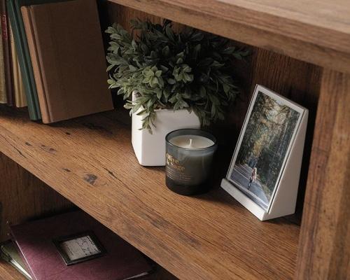 Emalie 3-Shelf Display Bookcase - Vintage Oak Fast shipping On sale