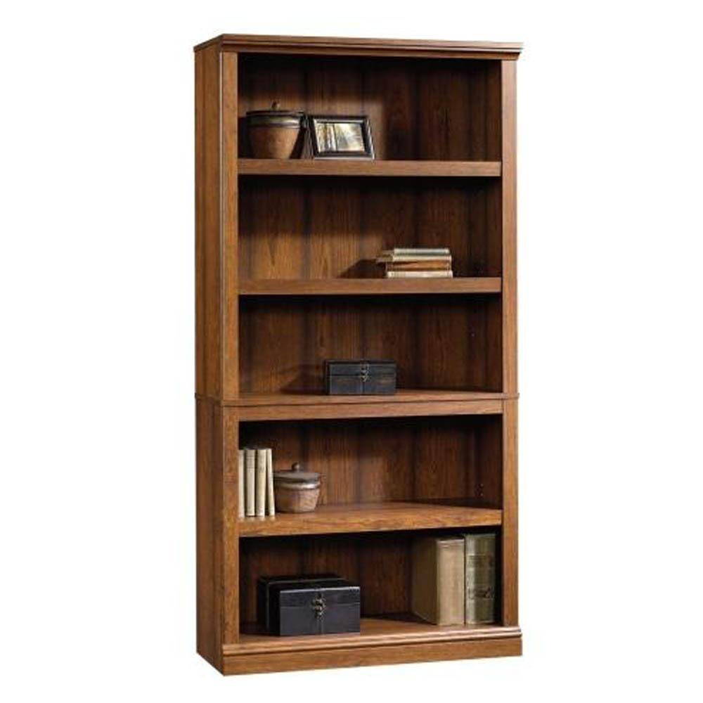 Emalie 5 - Shelf Display Bookcase - Washington Cherry Fast shipping On sale