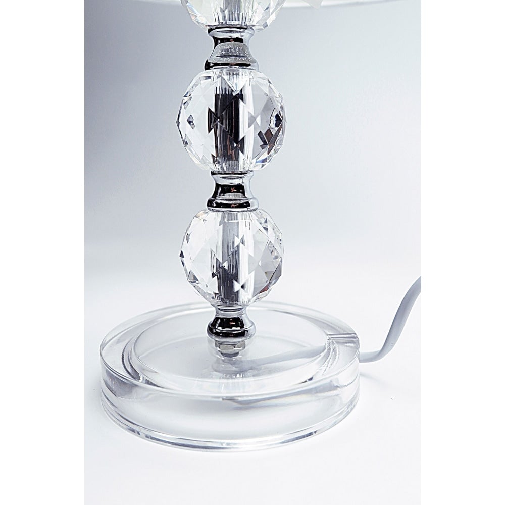 Emery Crystal Base Table Desk Lamp - White Shade Fast shipping On sale