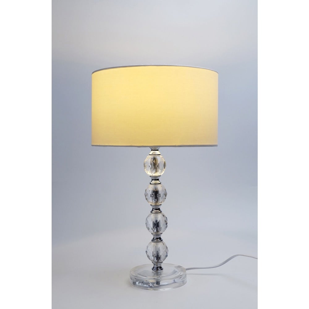 Emery Crystal Base Table Desk Lamp - White Shade Fast shipping On sale