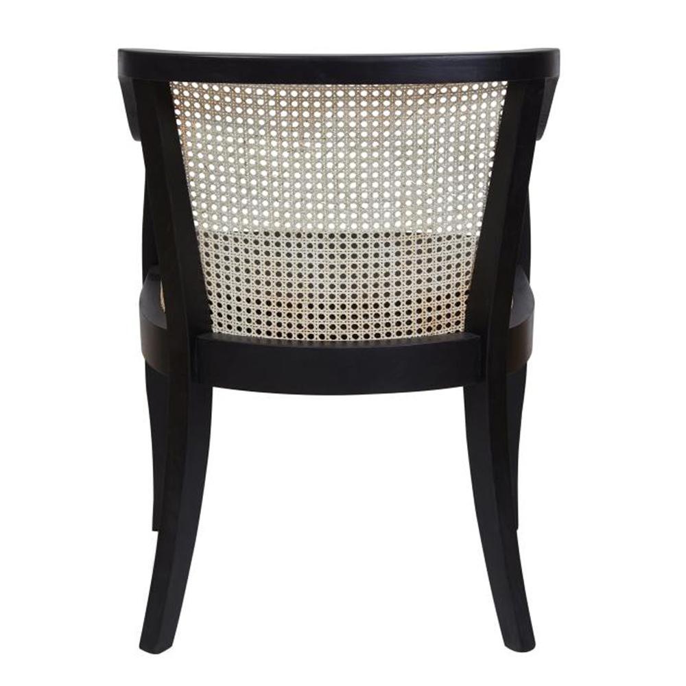 Emilia Rattan Occassional Accent Lounge Relaxing Chair - Black Fast shipping On sale