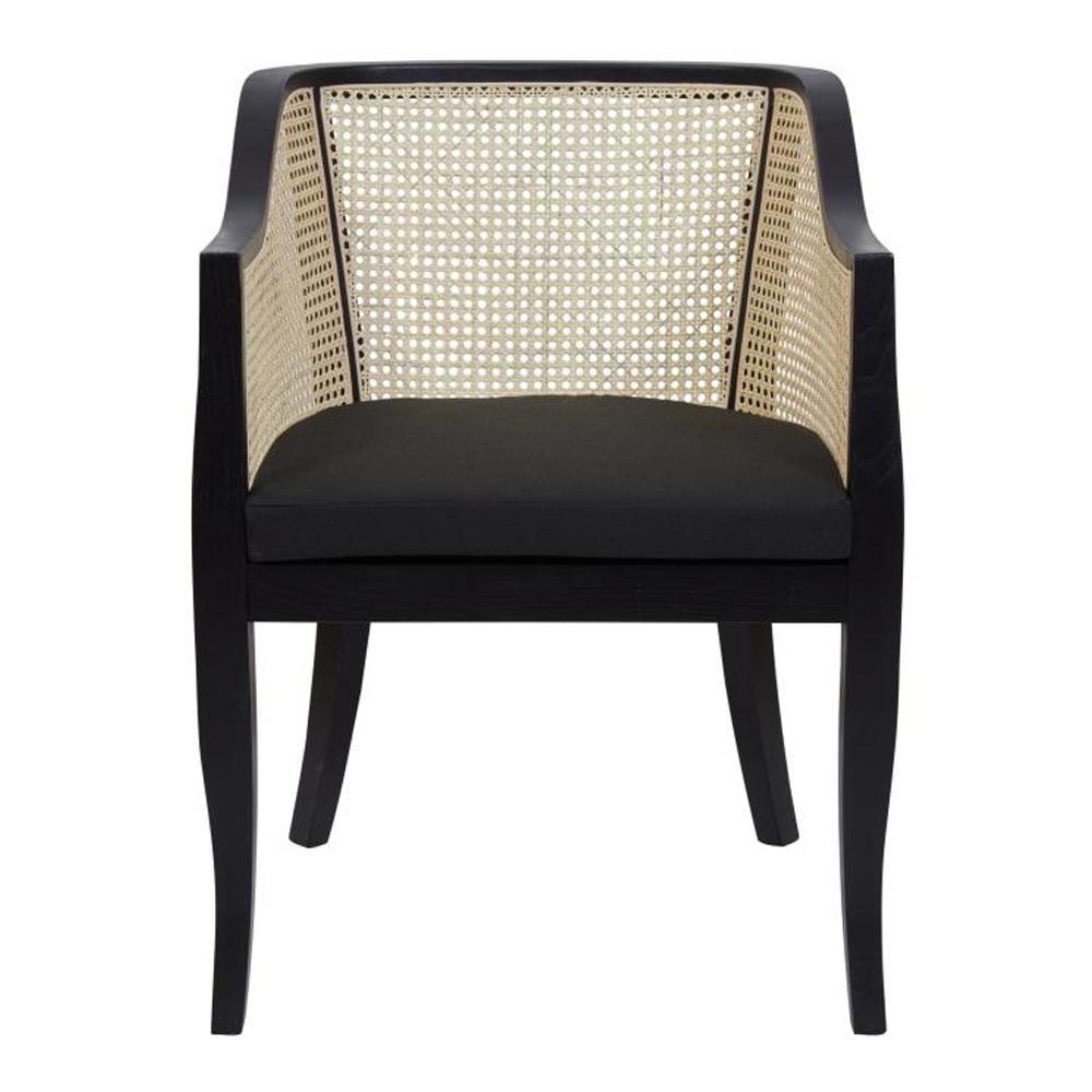 Emilia Rattan Occassional Accent Lounge Relaxing Chair - Black Fast shipping On sale