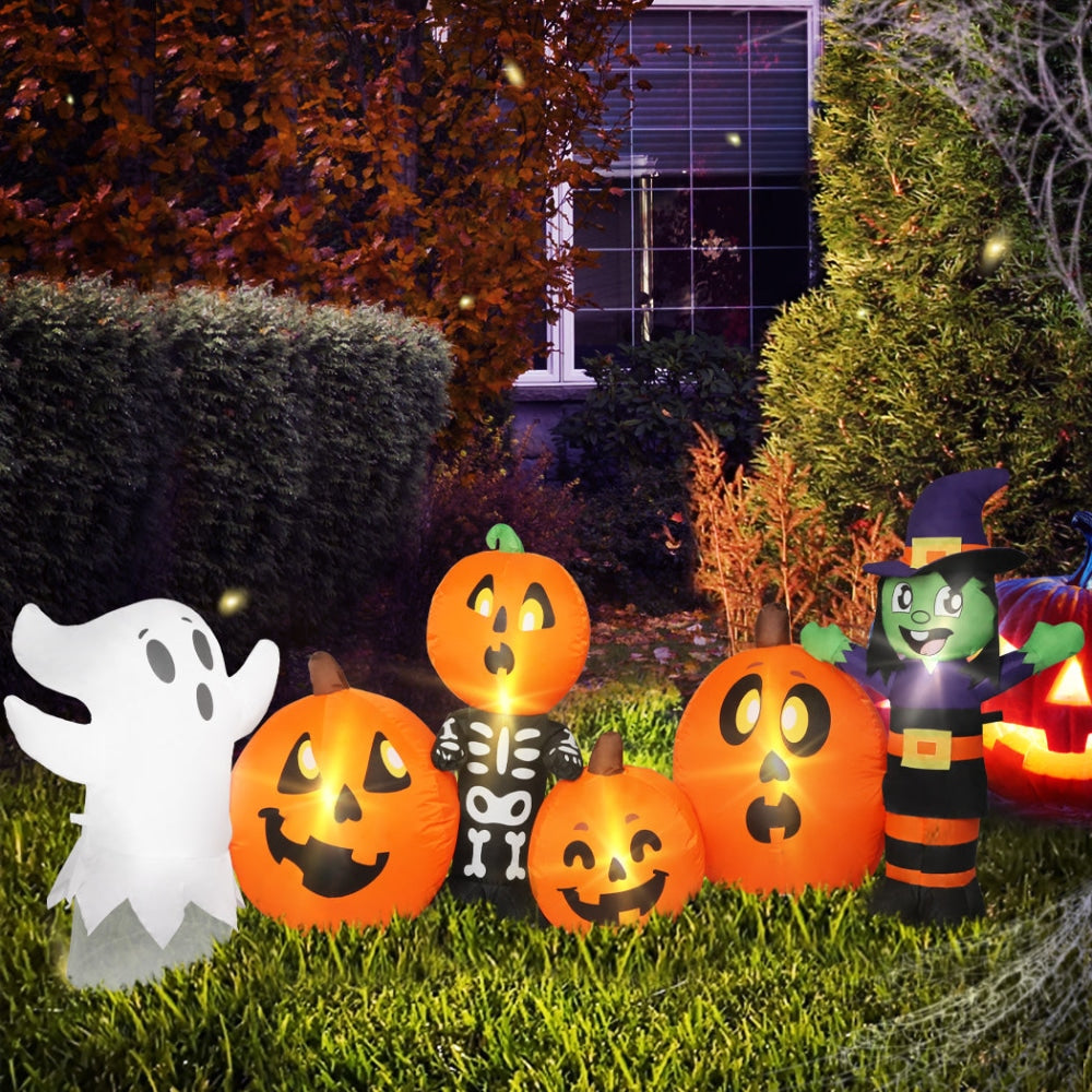 Emitto Halloween Inflatables LED Lights Blow Up Scary Pumpkin Outdoor Yard Decor Fast shipping On sale