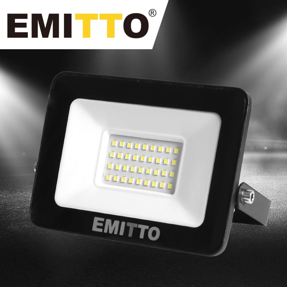 Emitto LED Flood Light 30W Outdoor Floodlights Lamp 220V-240V Cool White 2PCS Ceiling Fast shipping On sale