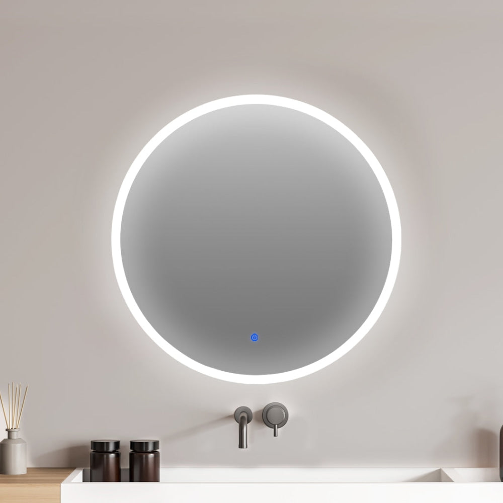 EMITTO LED Wall Mirror Round Anti-fog Bathroom Mirrors Makeup Light Decor 80cm Fast shipping On sale
