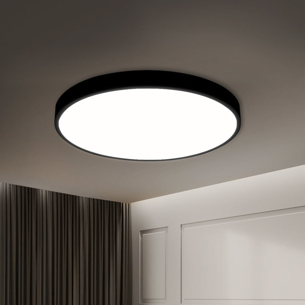 EMITTO Ultra-Thin 5CM LED Ceiling Down Light Surface Mount Living Room Black 30W Fast shipping On sale