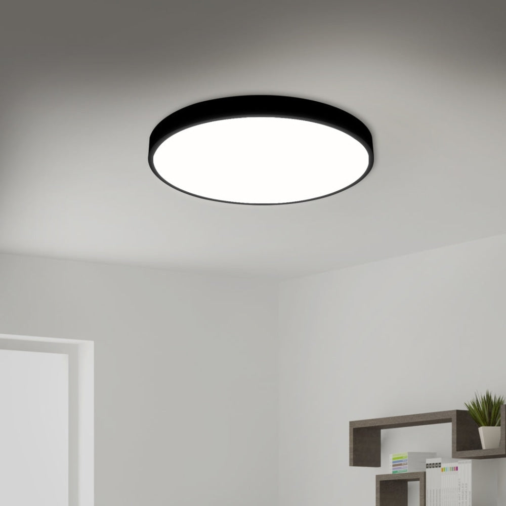 EMITTO Ultra-Thin 5CM LED Ceiling Down Light Surface Mount Living Room Black 54W Fast shipping On sale