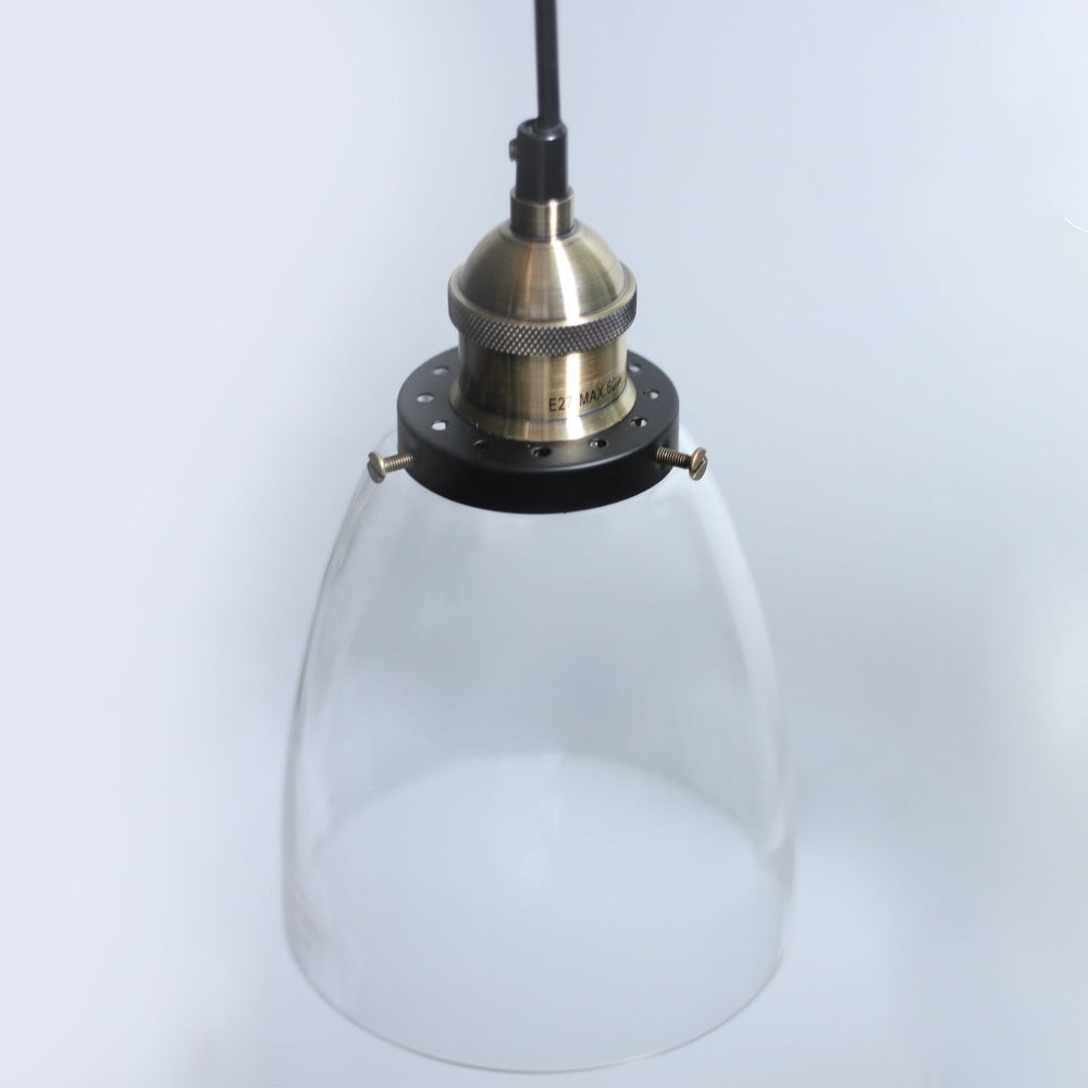 Emma 3-Lights Modern Glass Shade Pendant Lamp Light Antique Brass Fast shipping On sale