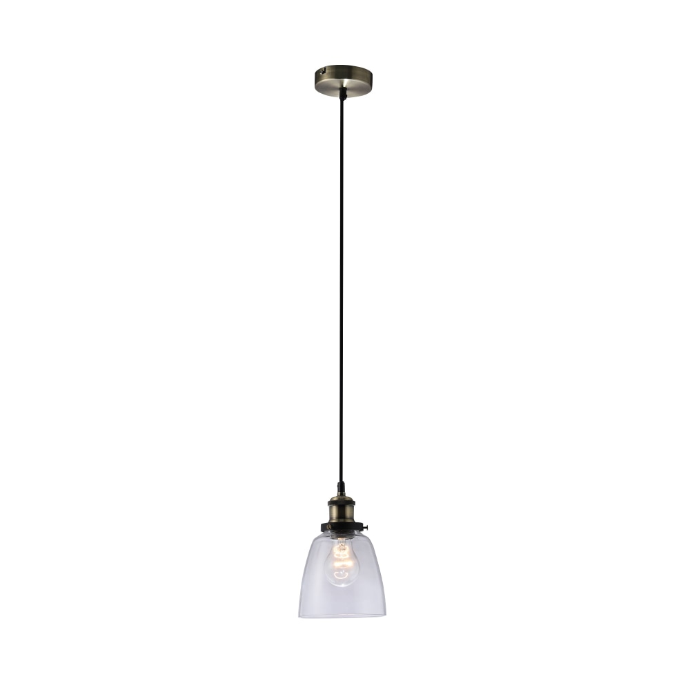 Emma Glass Shade Modern Pendant Lamp Light Antique Brass Fast shipping On sale
