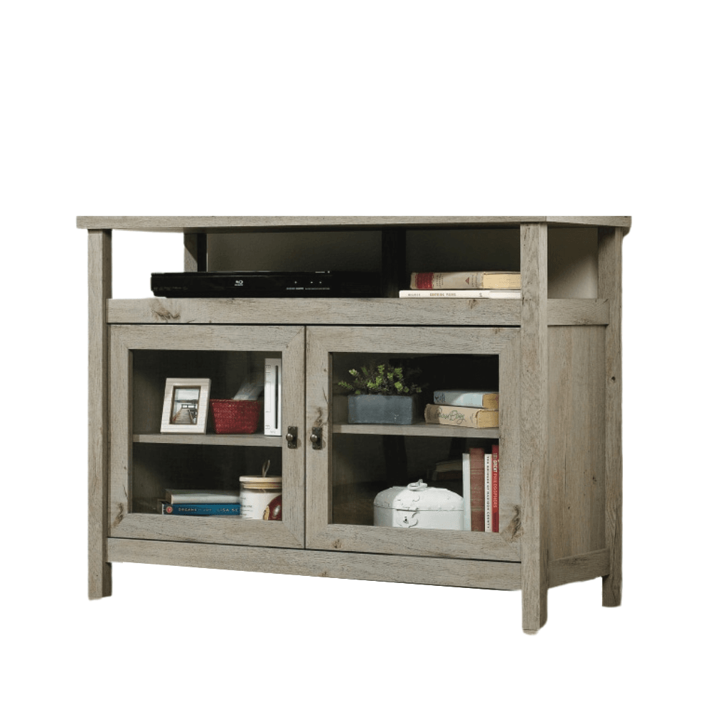 Emmalyn TV Stand Entertainment Unit W/ 2-Doors - Mystic Oak Fast shipping On sale