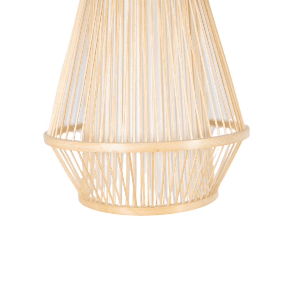 Empire Modern Oriental Wooden Hand - Woven Bamboo Pendant Lamp Light - Natural Fast shipping On sale