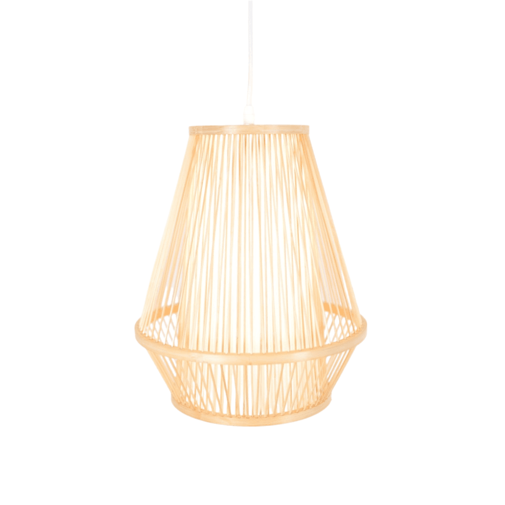 Empire Modern Oriental Wooden Hand - Woven Bamboo Pendant Lamp Light - Natural Fast shipping On sale