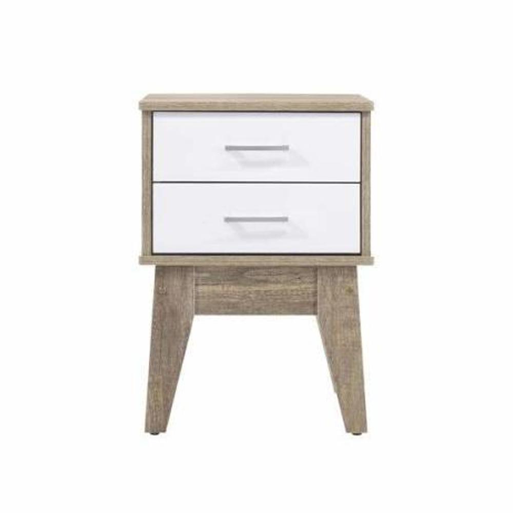 Endo 2 - Drawers Bedside Table - Natural / White Fast shipping On sale
