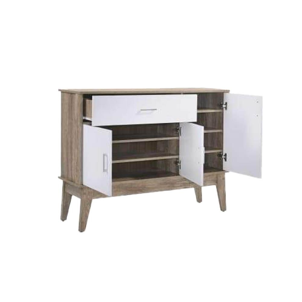 Endo Large Shoe Cabinet - Natural / White Fast shipping On sale