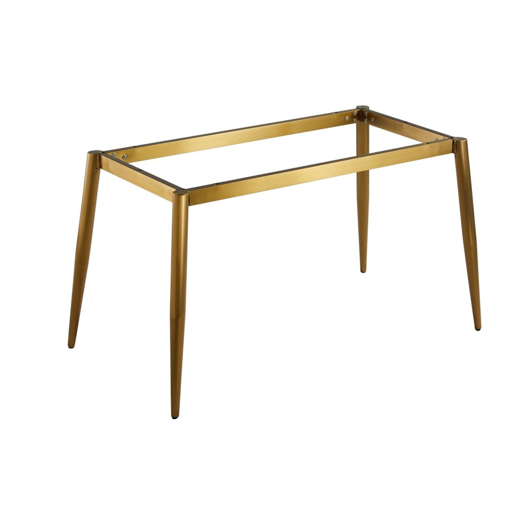 Eniko Rectangular Sintered Stone Dining Table 130cm - Black & Gold Fast shipping On sale