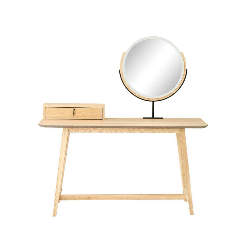 Epica 1 - Drawer Console Dressing Table With Mirror - Natural Hall Fast shipping On sale