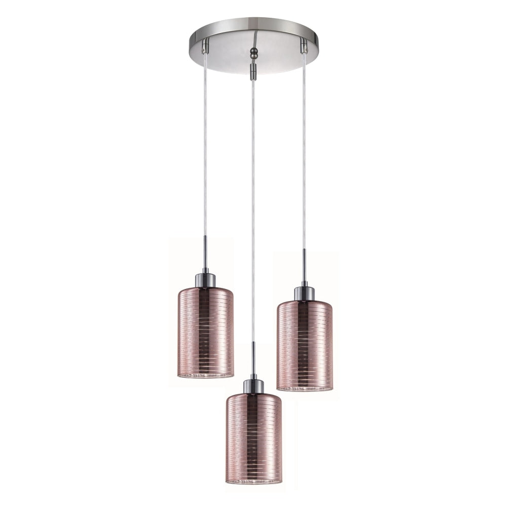ESPEJO Pendant Lamp Light Interior ES x 3 72W Copper Glass Oblong Round Base Fast shipping On sale