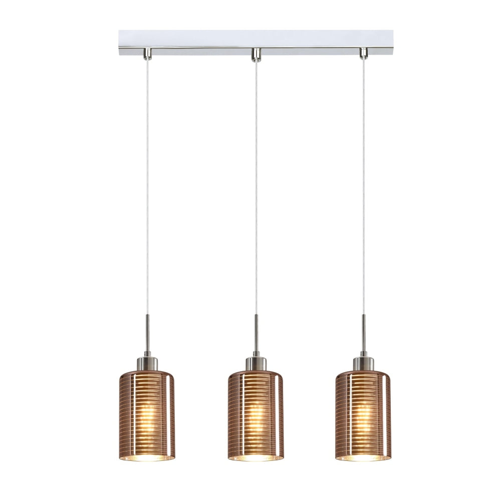 ESPEJO Pendant Lamp Light Interior ES x 3 72W Copper Glass Oblong Square Base Fast shipping On sale