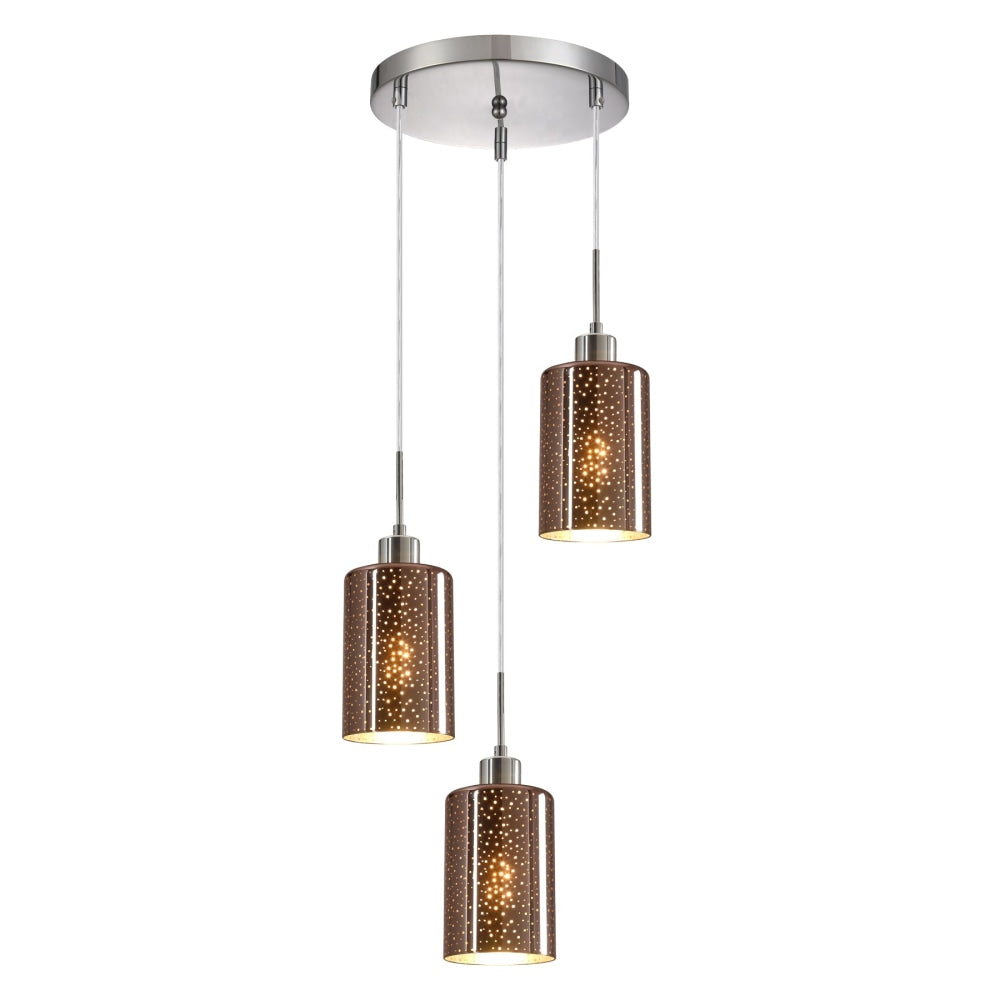 ESPEJO Pendant Lamp Light Interior ES x 3 72W Copper Glass with Dotted Effect Round Base Fast shipping On sale