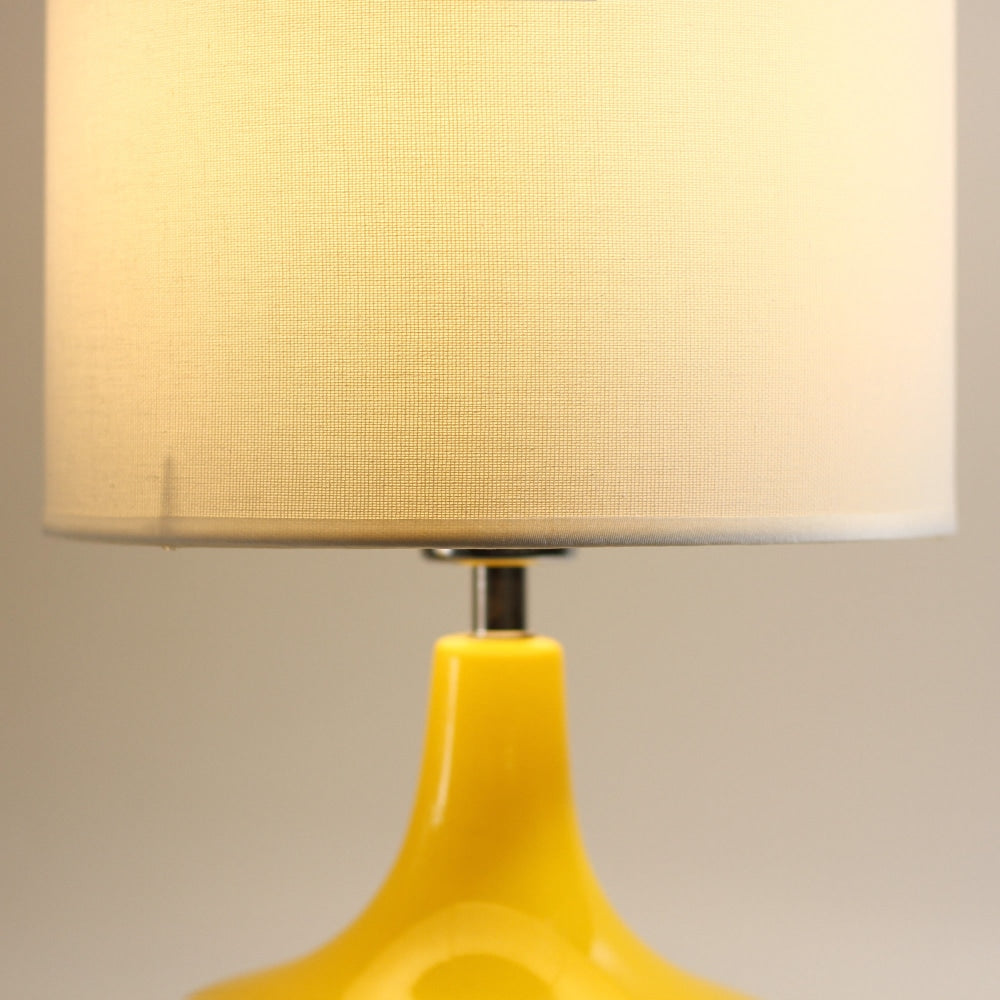 Esse Broad Cylindrical Ceramic Table Lamp Light yellow / White Fast shipping On sale