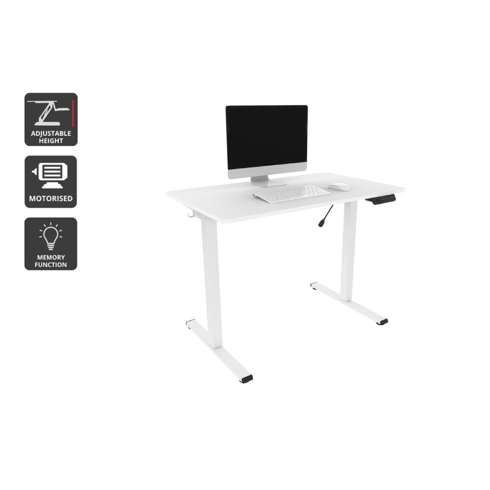 ET150 Series Standing Computer Work Task Study Office Desk W/ USB Port - White/White White Fast shipping On sale