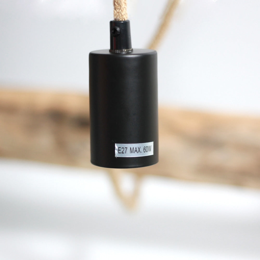 Evonne Timber Wood Pendant Lamp Light Black/Natural Fast shipping On sale