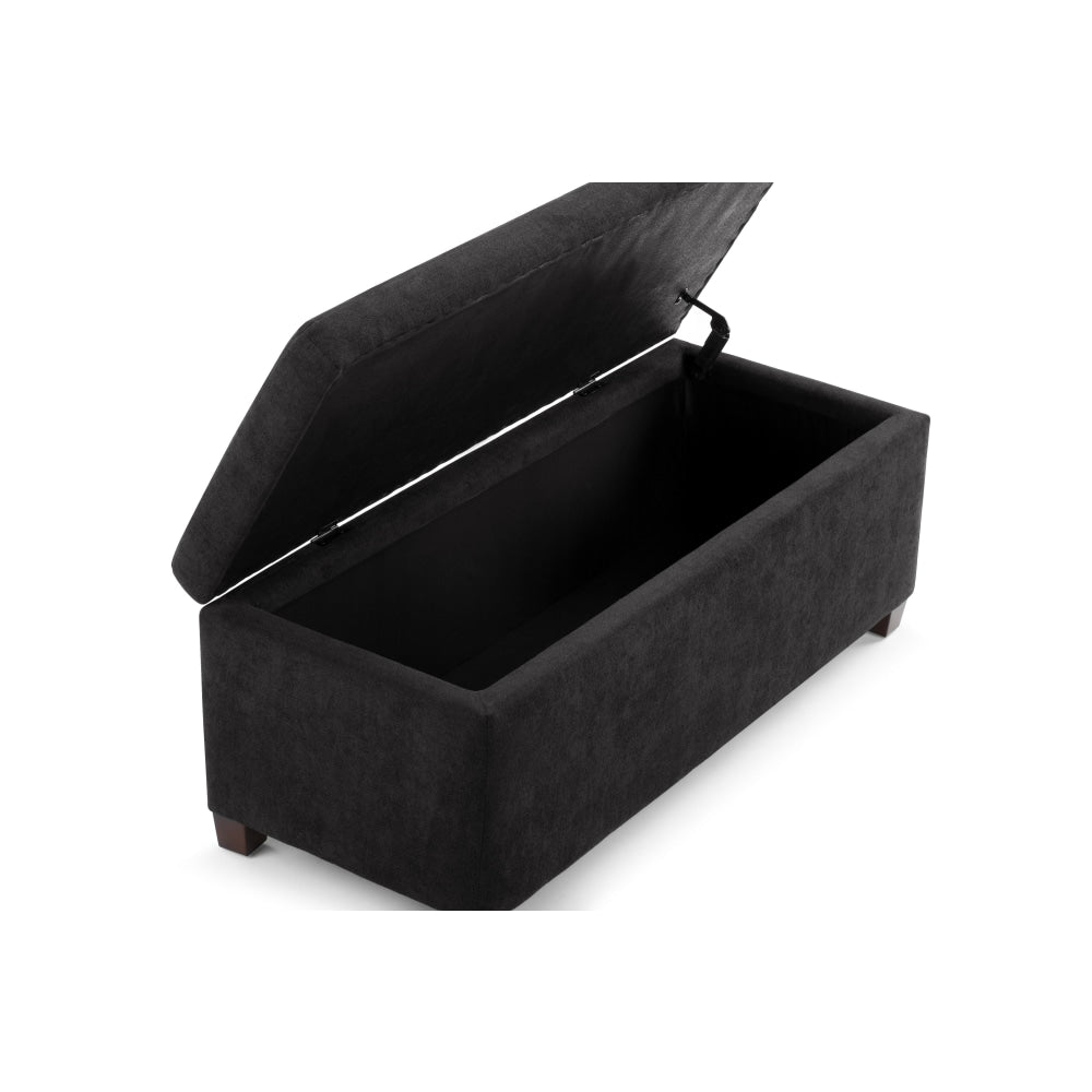 Fabric Storage Box Ottoman Foot Stool Bench - Black Fast shipping On sale