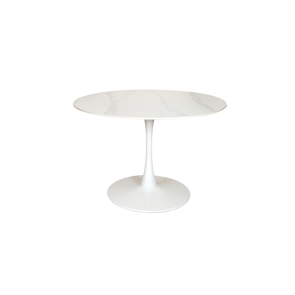 Fari Round Ceramic Kitchen Dining Table 110cm - White Sevella Fast shipping On sale