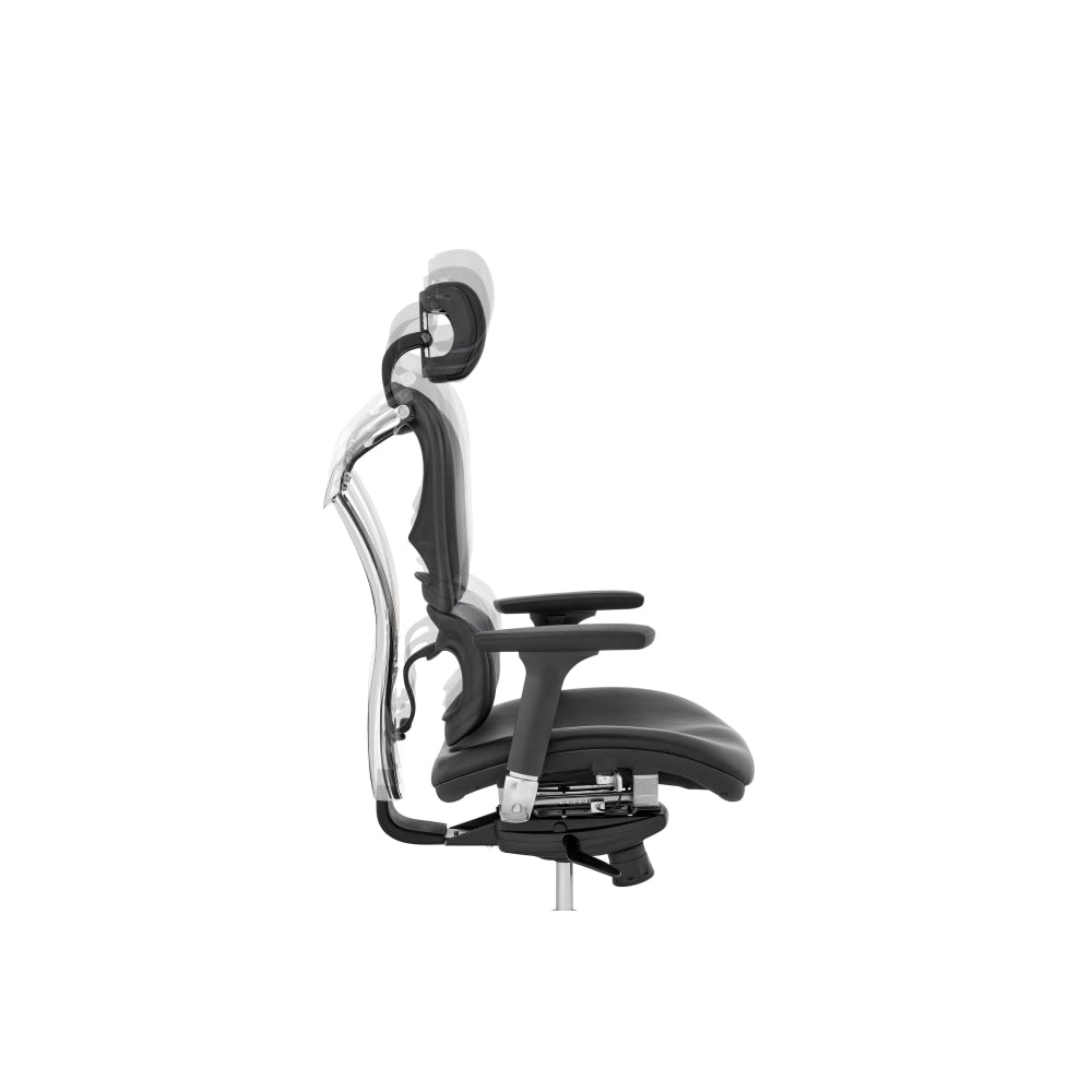 Finlay Ergonomic Executive Office Computer Work Task Chair - Black Leather Fast shipping On sale