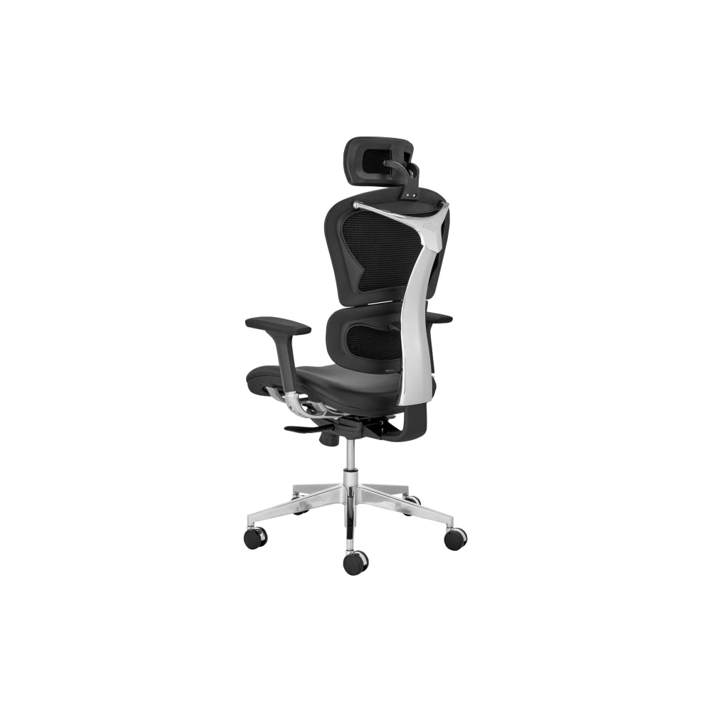 Finlay Ergonomic Executive Office Computer Work Task Chair - Black Leather Fast shipping On sale