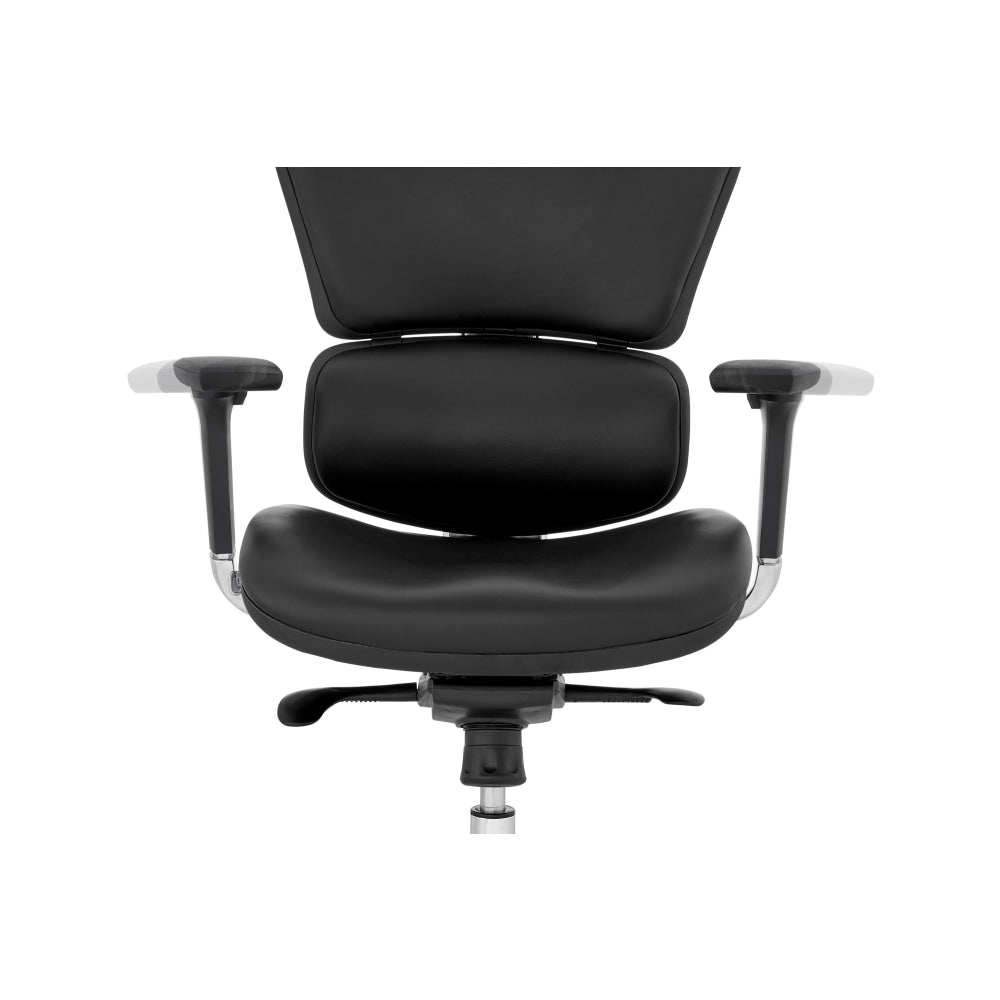 Finlay Ergonomic Executive Office Computer Work Task Chair - Black Leather Fast shipping On sale