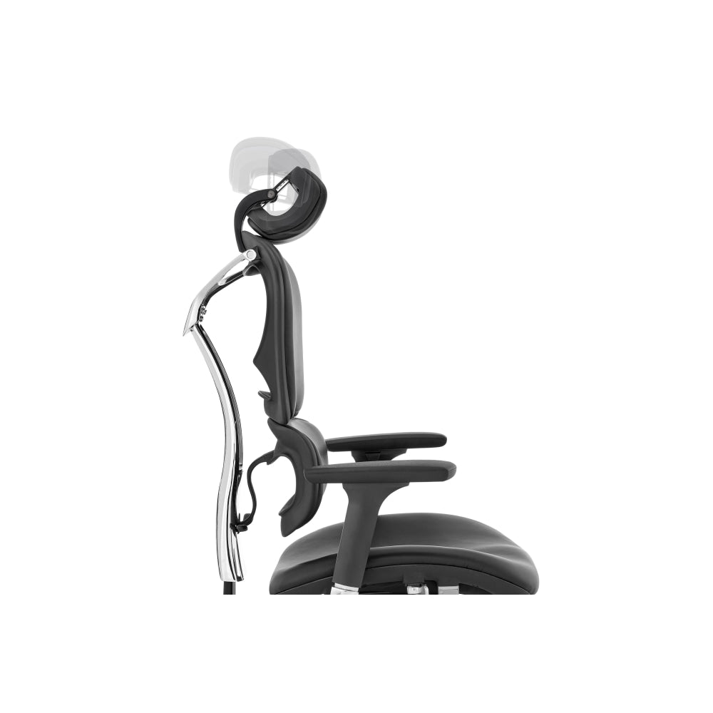 Finlay Ergonomic Executive Office Computer Work Task Chair - Black Leather Fast shipping On sale