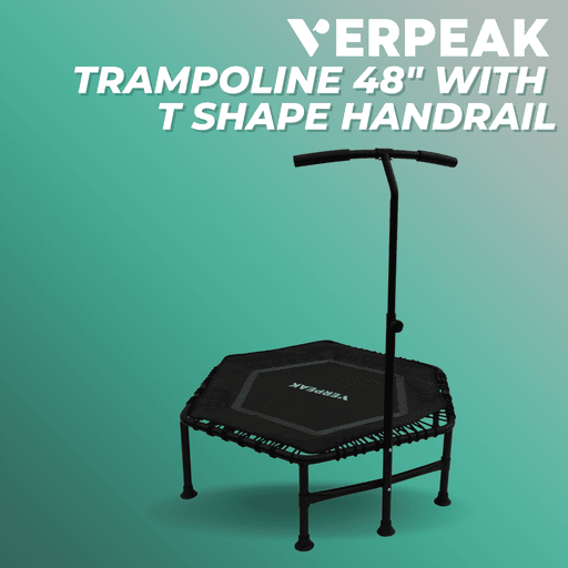 Fitness Trampoline 48 With T Shape Handrail Sports & Fast shipping On sale