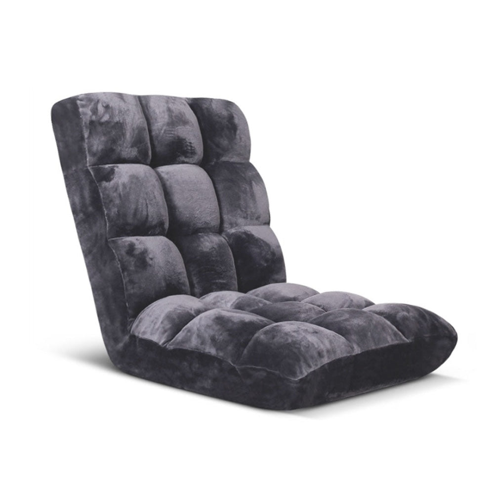 Floor Recliner Folding Lounge Sofa Futon Couch Chair Cushion Grey Fast shipping On sale