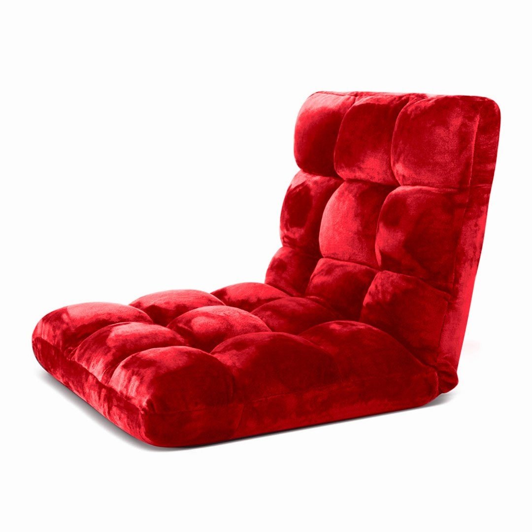 Floor Recliner Folding Lounge Sofa Futon Couch Chair Cushion Red Fast shipping On sale